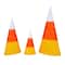 3-Piece Pre-Lit Candy Corn Cones